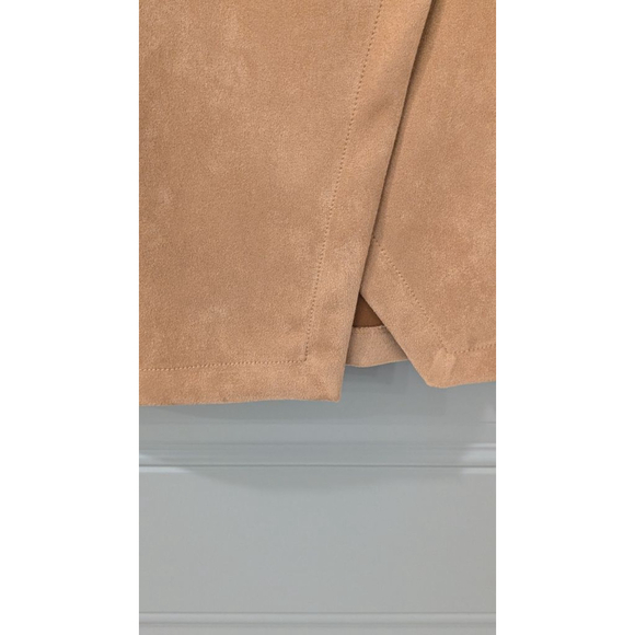 NWOT Women's Calvin Klein Tan Faux Suede Dress with Zipper Detail Size 4 - Picture 10 of 10